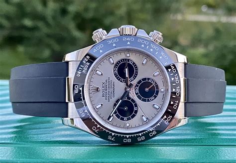 rolex daytona white gold oysterflex price|Rolex daytona with oysterflex strap.